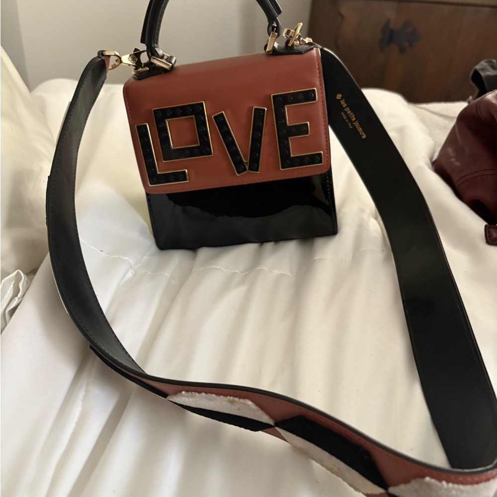 Love Les Petits Joueurs Black and Mauve Handbag